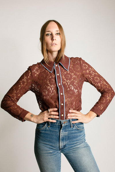 Chocolate Lace Anaise Top