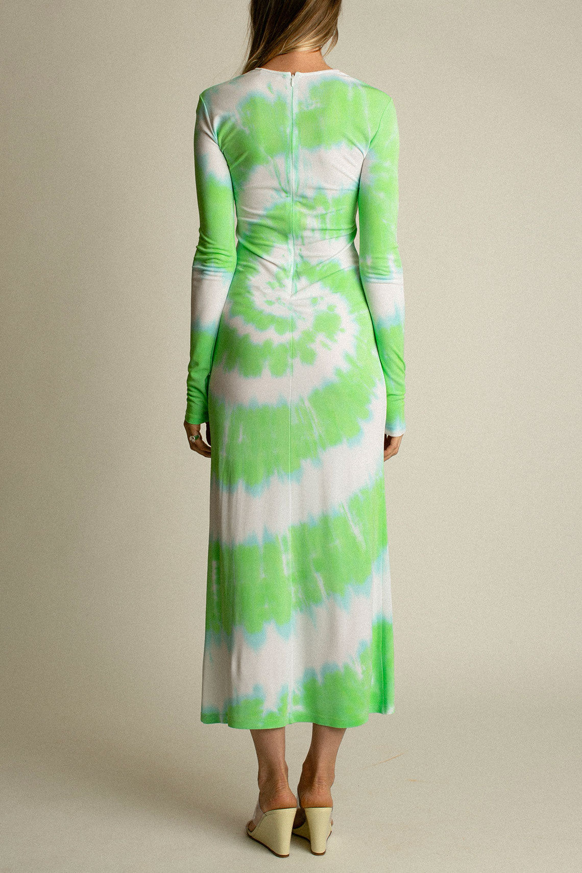 Lime Tie-Dye Dress