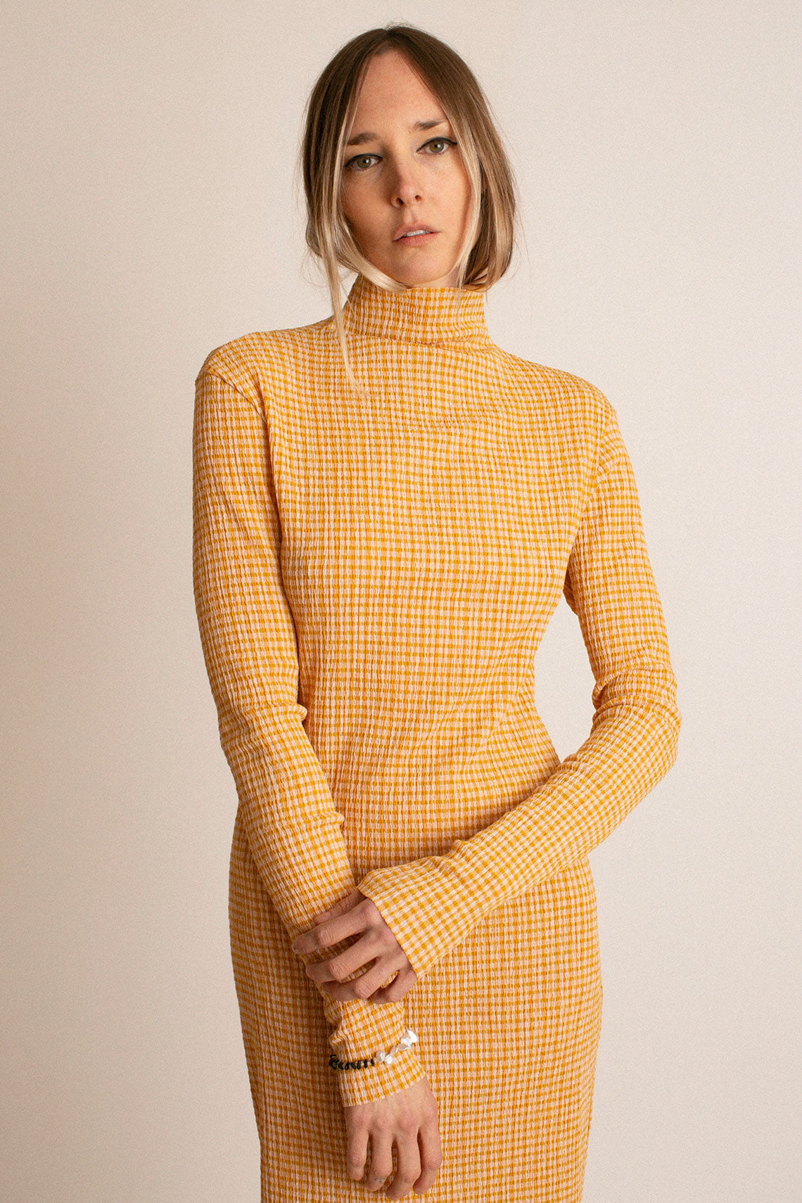 orange and white gingham dress Picnic Ready Gingham Mini Dress in Orange Curves
