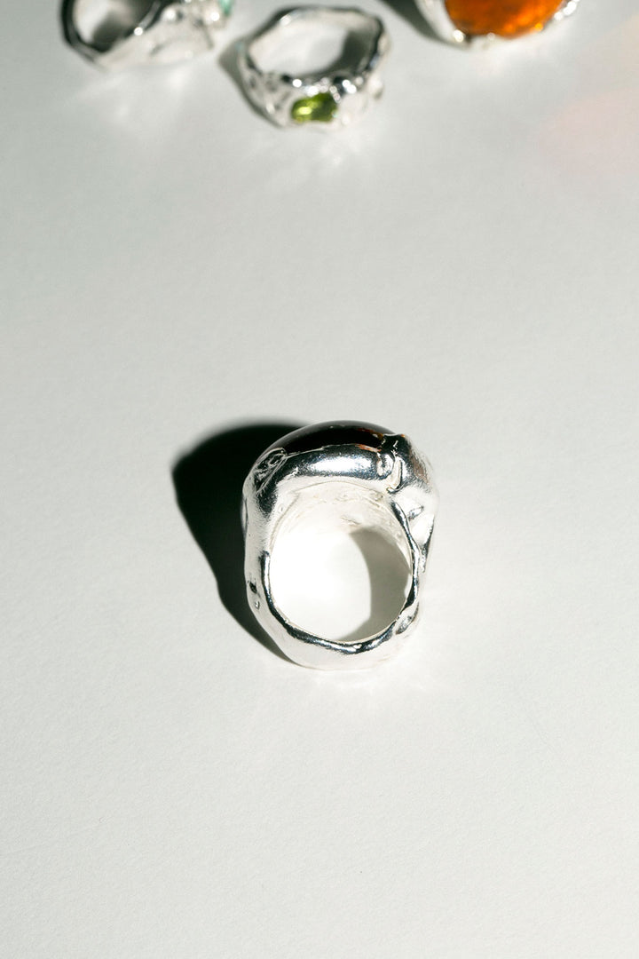 Simuero - Silver with Orange Atolon Ring – BONA DRAG