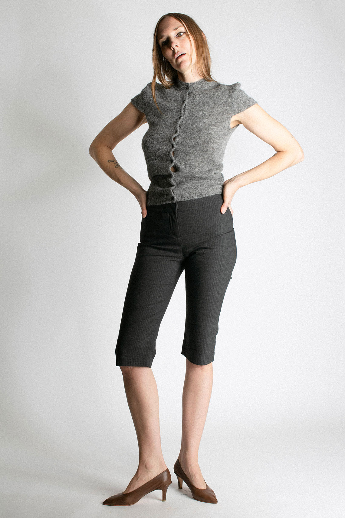 paloma wool ダークグレー ノースリーブ トップス PALOMA WOOL - DARK GREY ZOLOT TOP – LE LABO STORE