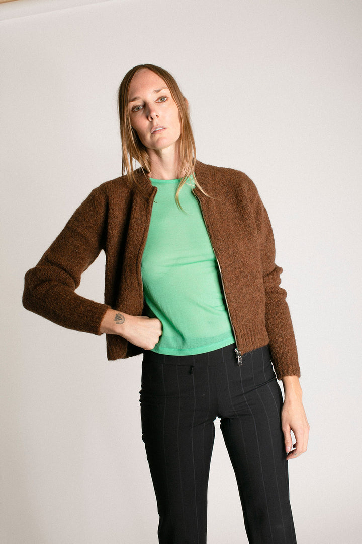 paloma_w ブラウン ジップアップセーター S Paloma Wool Hasta Luego Zip Cardigan | Liberty