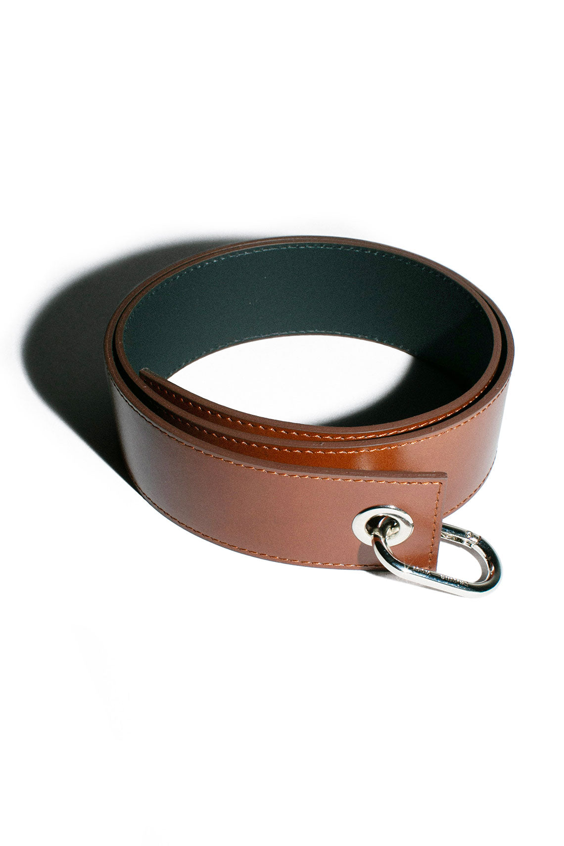 Brown Leather Hoop Belt