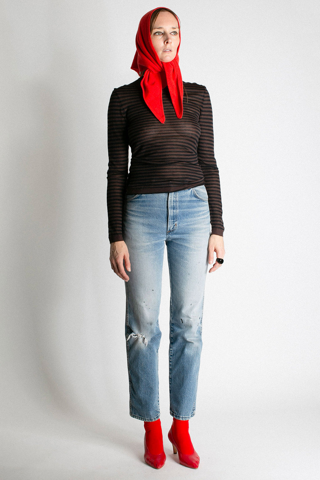 paloma—wool バラプリント ベアトップ S Paloma Wool - Brown Stripe Iglu Top – BONA DRAG