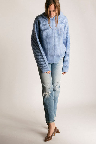 Cloud Blue Hals Sweater