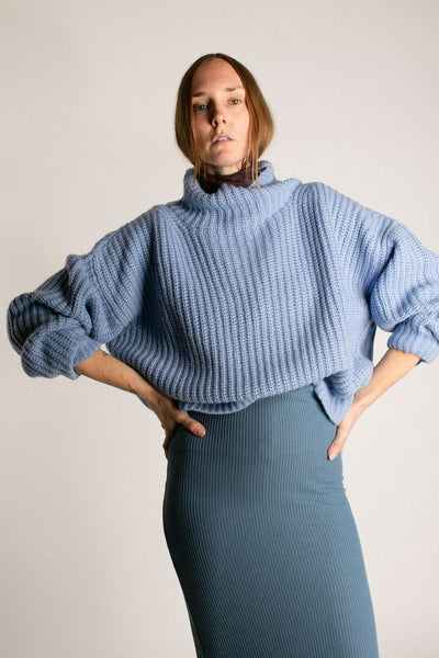 Cloud Blue Hals Sweater