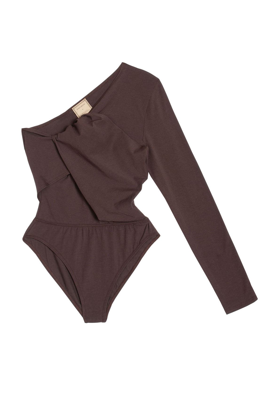 Espresso Hiran Draped Bodysuit