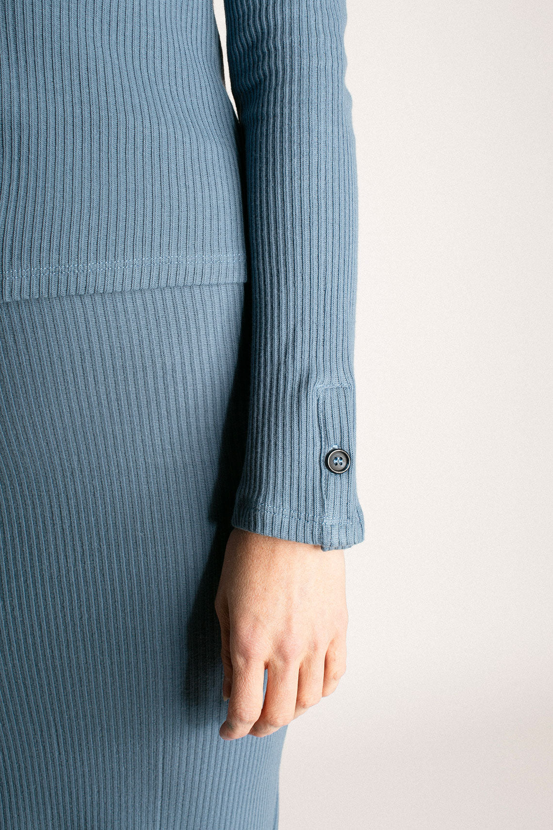 Slate Blue Cassatt Rib Cardigan