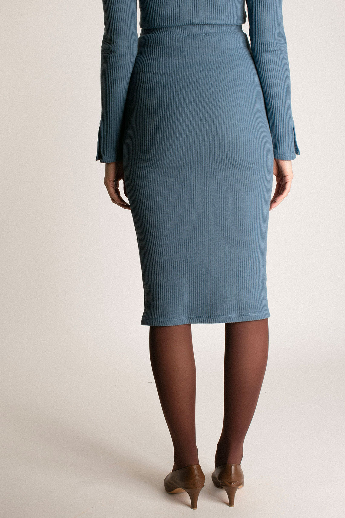 Slate Blue Worley Rib Skirt
