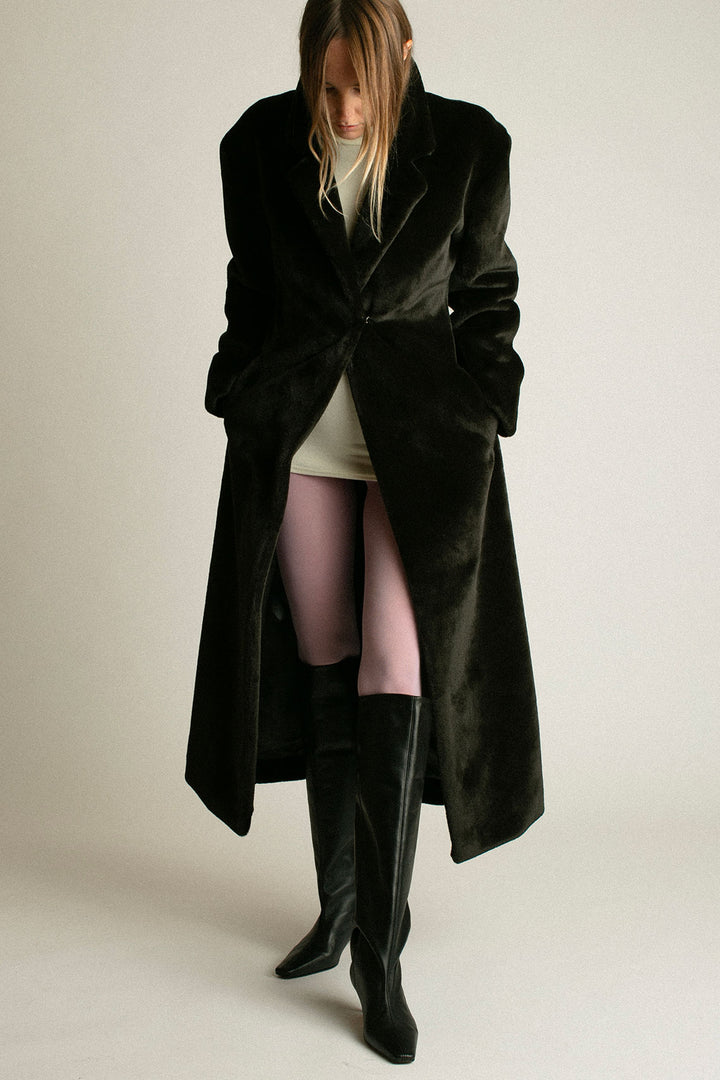 Paris Georgia - Black Faux Augustine Coat – BONA DRAG