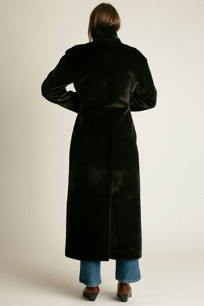 Black Faux Augustine Coat