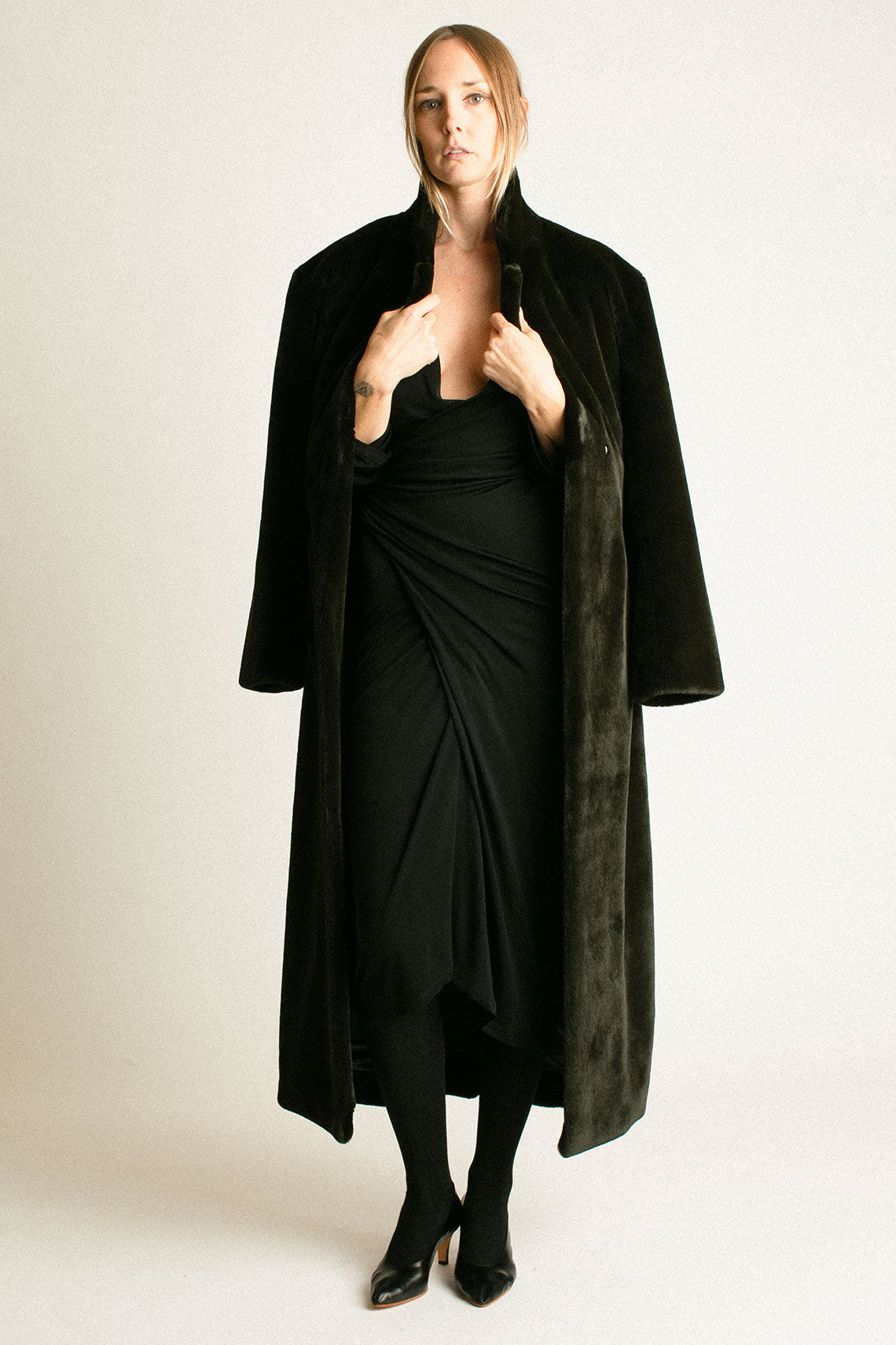 Slinky Shirt Dress | Black, L Slinky Shirt Dress | Black, L