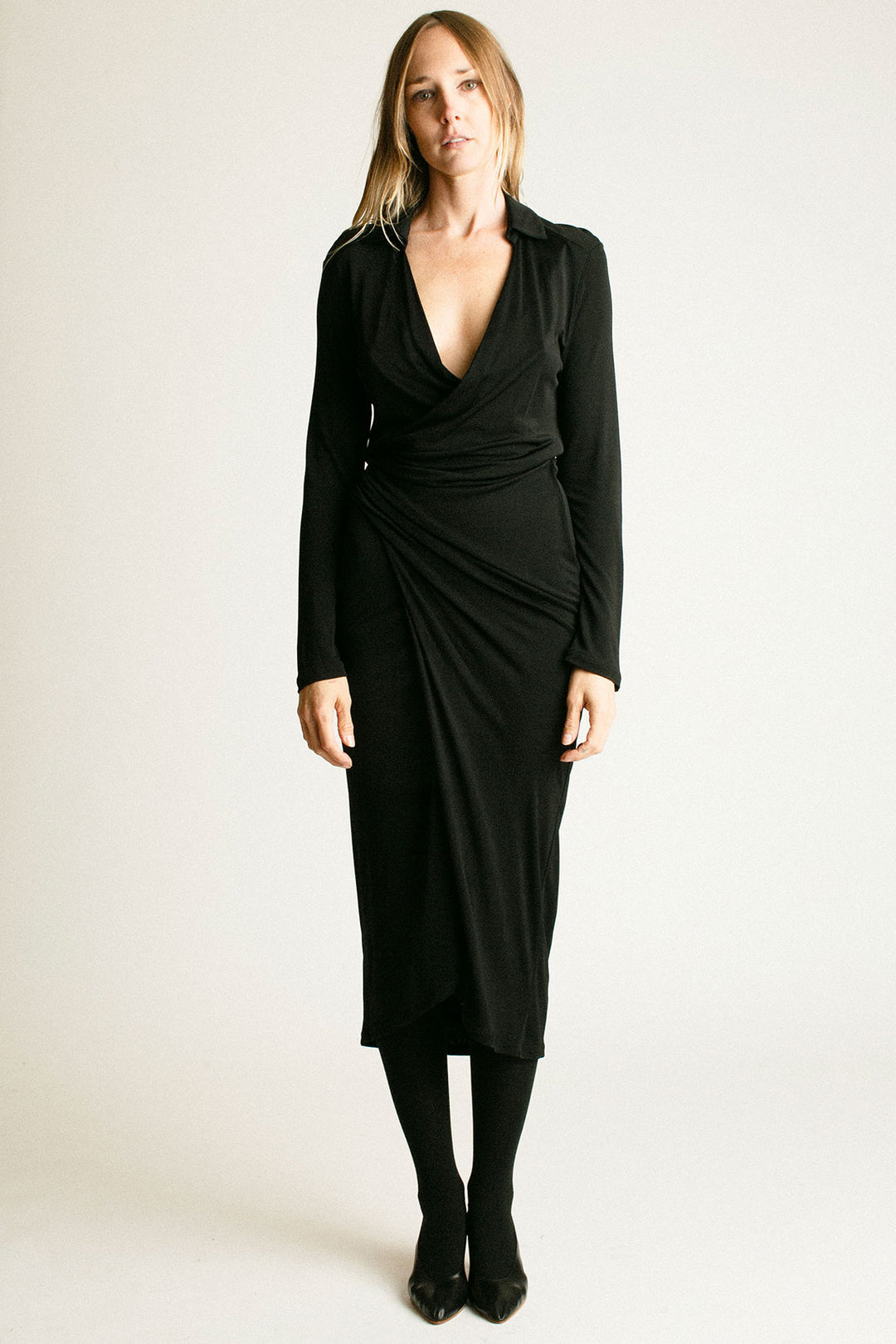 セール‼️美品 【SUKU 】DRESSING GOWN ブラック S Ｍ ParisGeorgiaBlackSlinkDress_6_