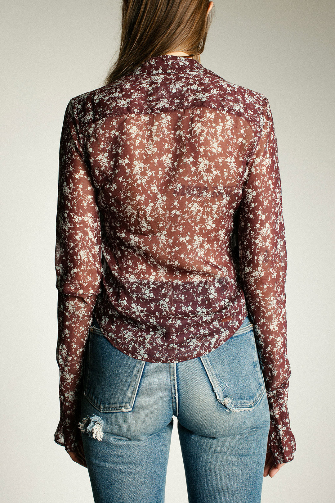 Paris Georgia - Floral Sheer Silk Shirt – BONA DRAG