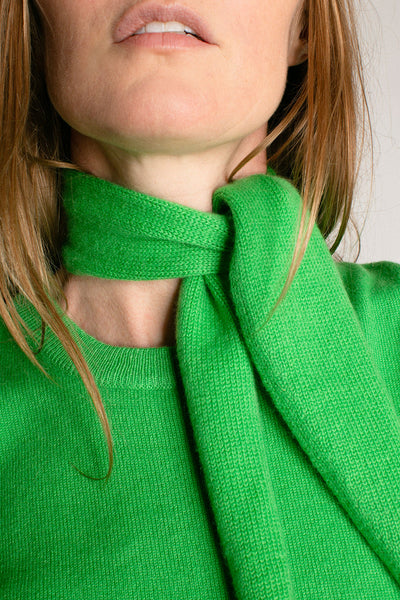 Green Cashmere Crew Neck Sweater
