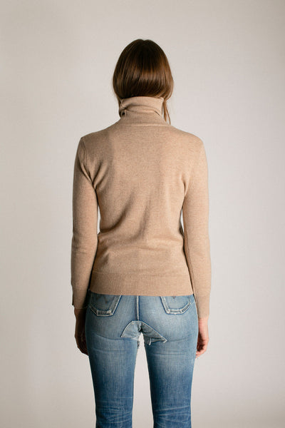Camel Cashmere Turtleneck