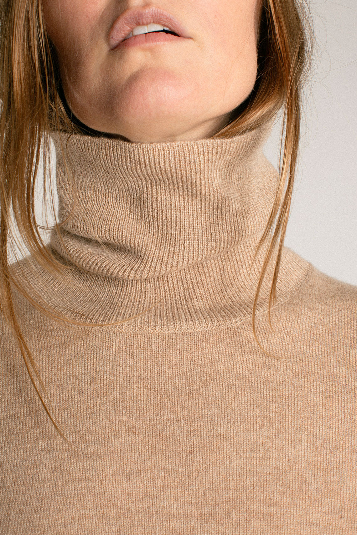 Camel Cashmere Turtleneck