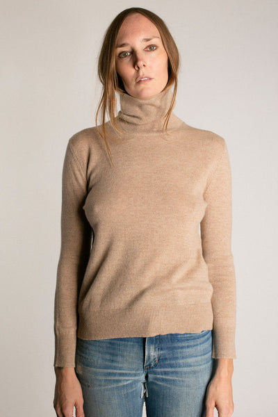 Camel Cashmere Turtleneck
