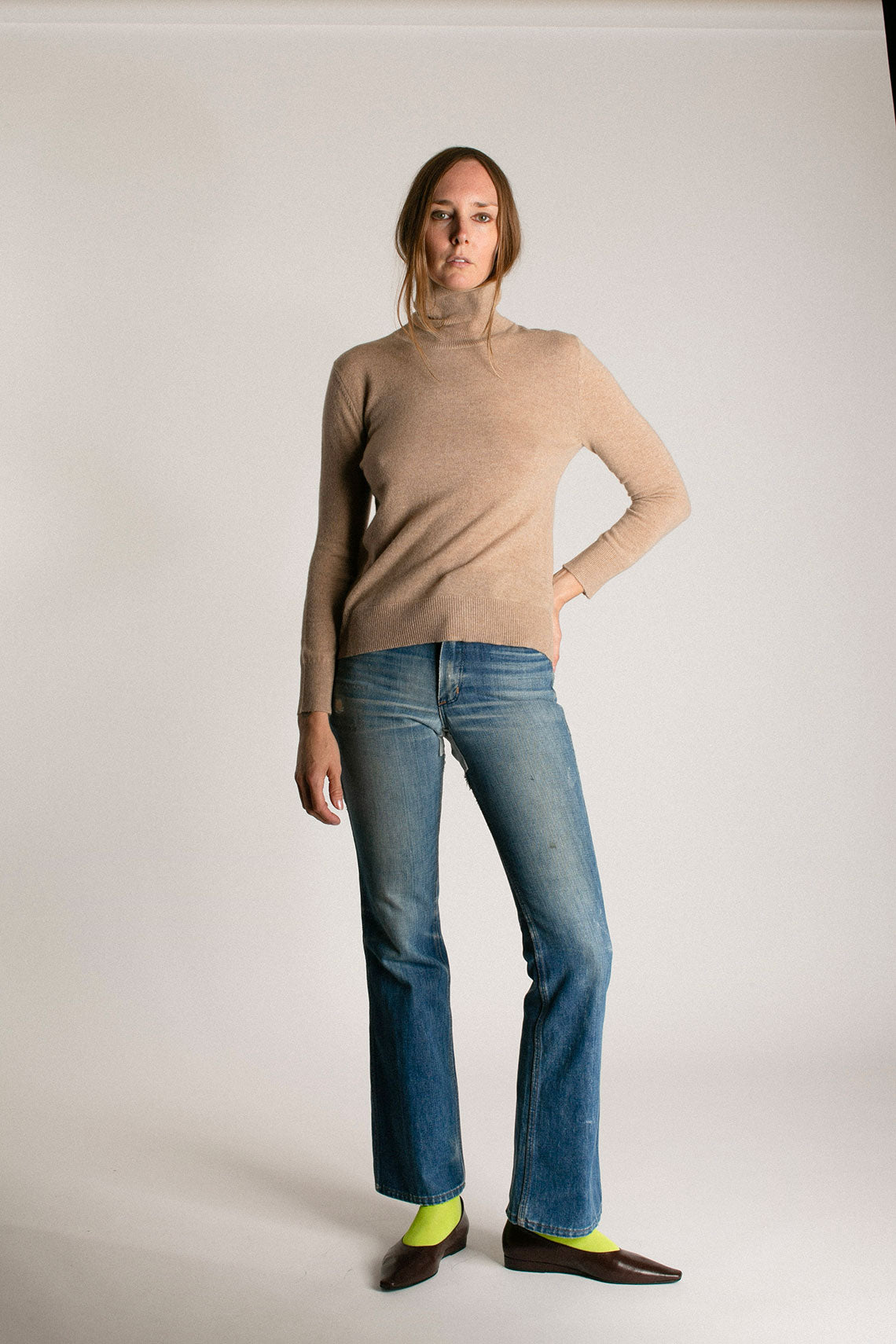 Camel Cashmere Turtleneck