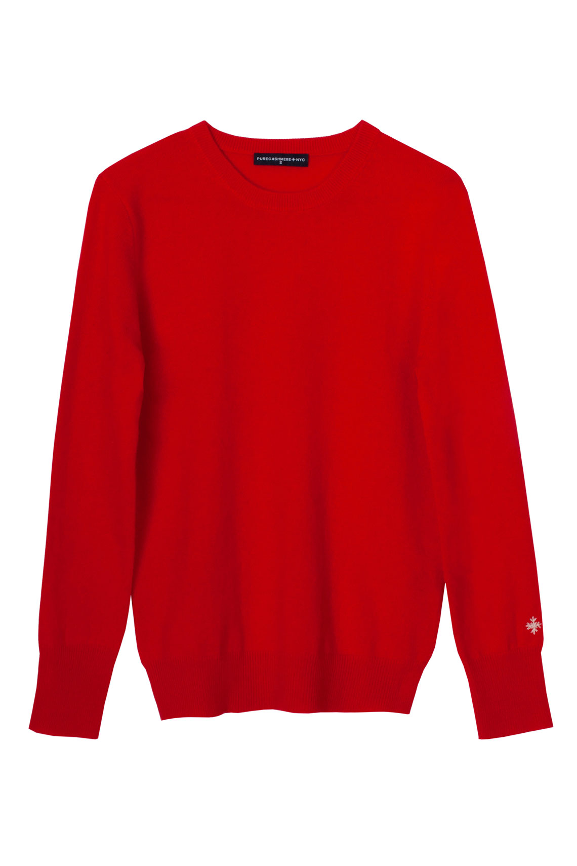 Red Cashmere Crew Neck Sweater