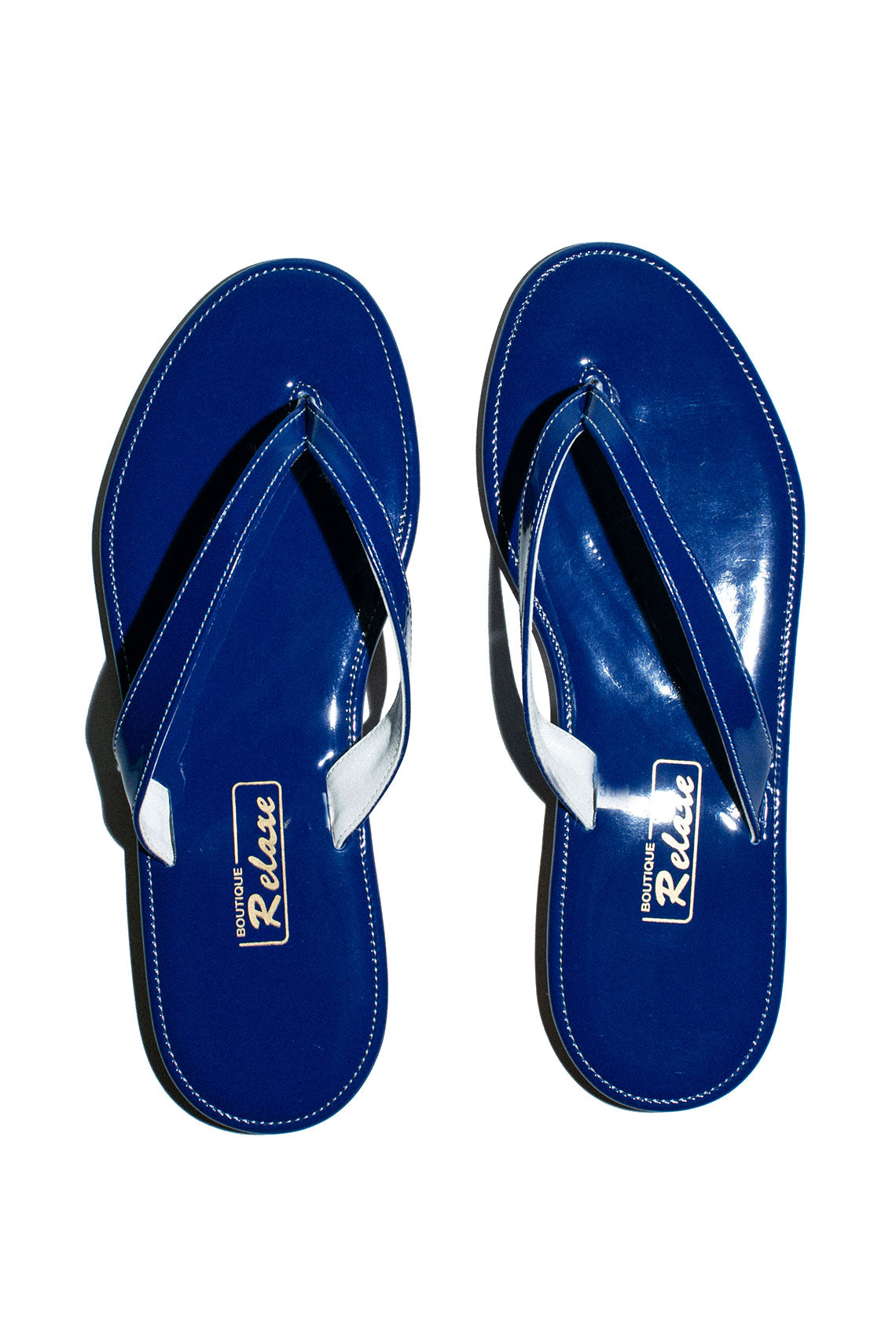 Cobalt Patent Slipper Sandal