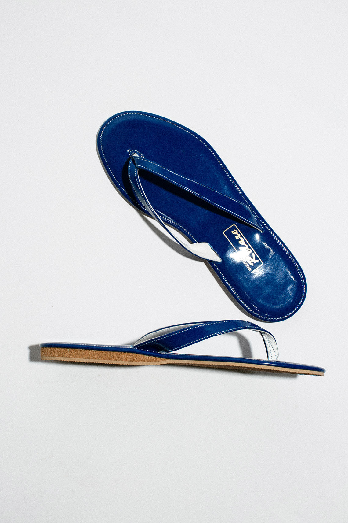 Cobalt Patent Slipper Sandal