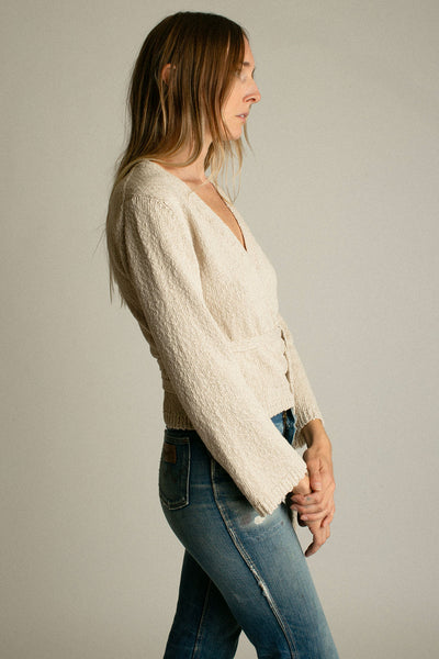 Beige Vaca Wrap Top