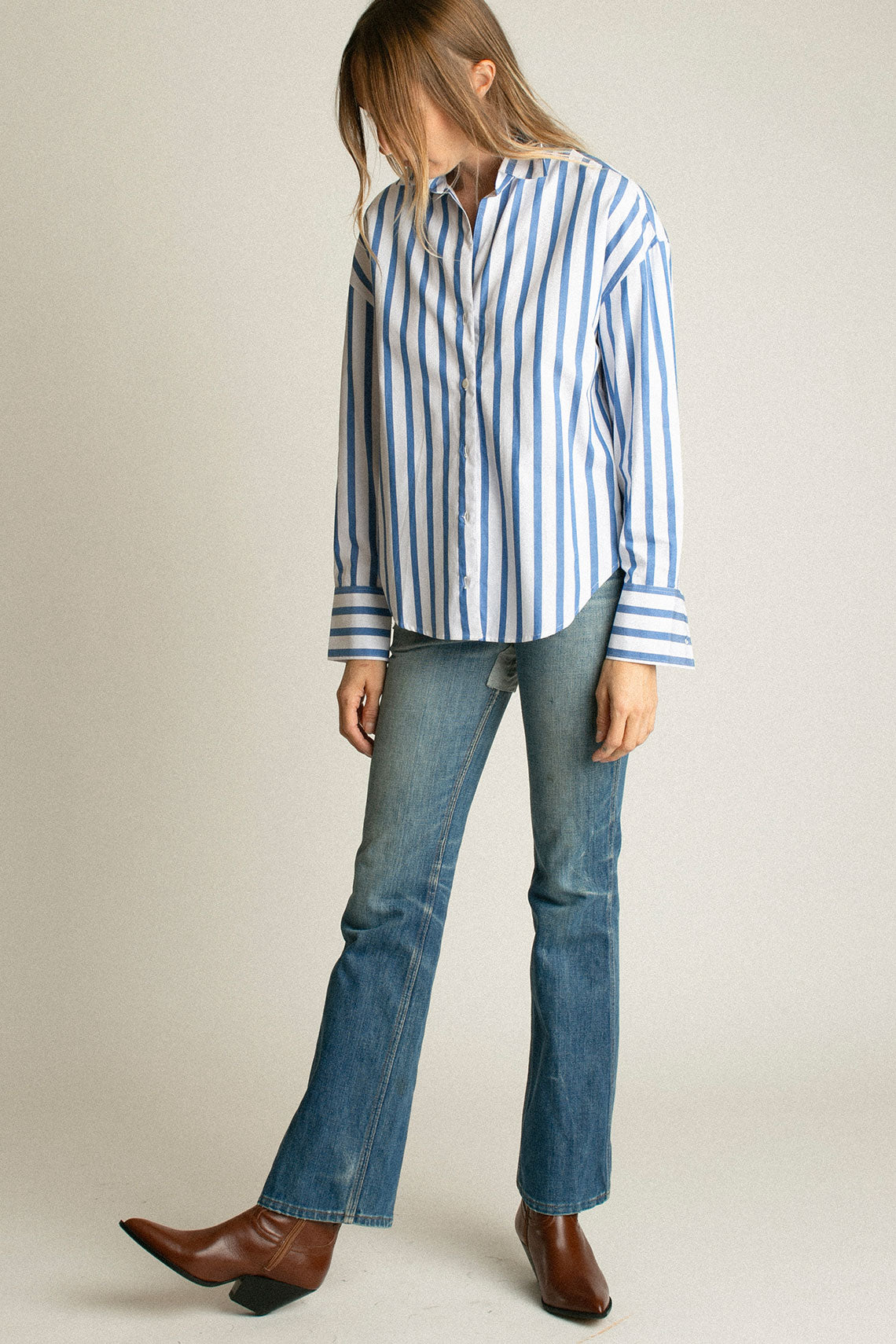 Big Stripes Midi Button Up