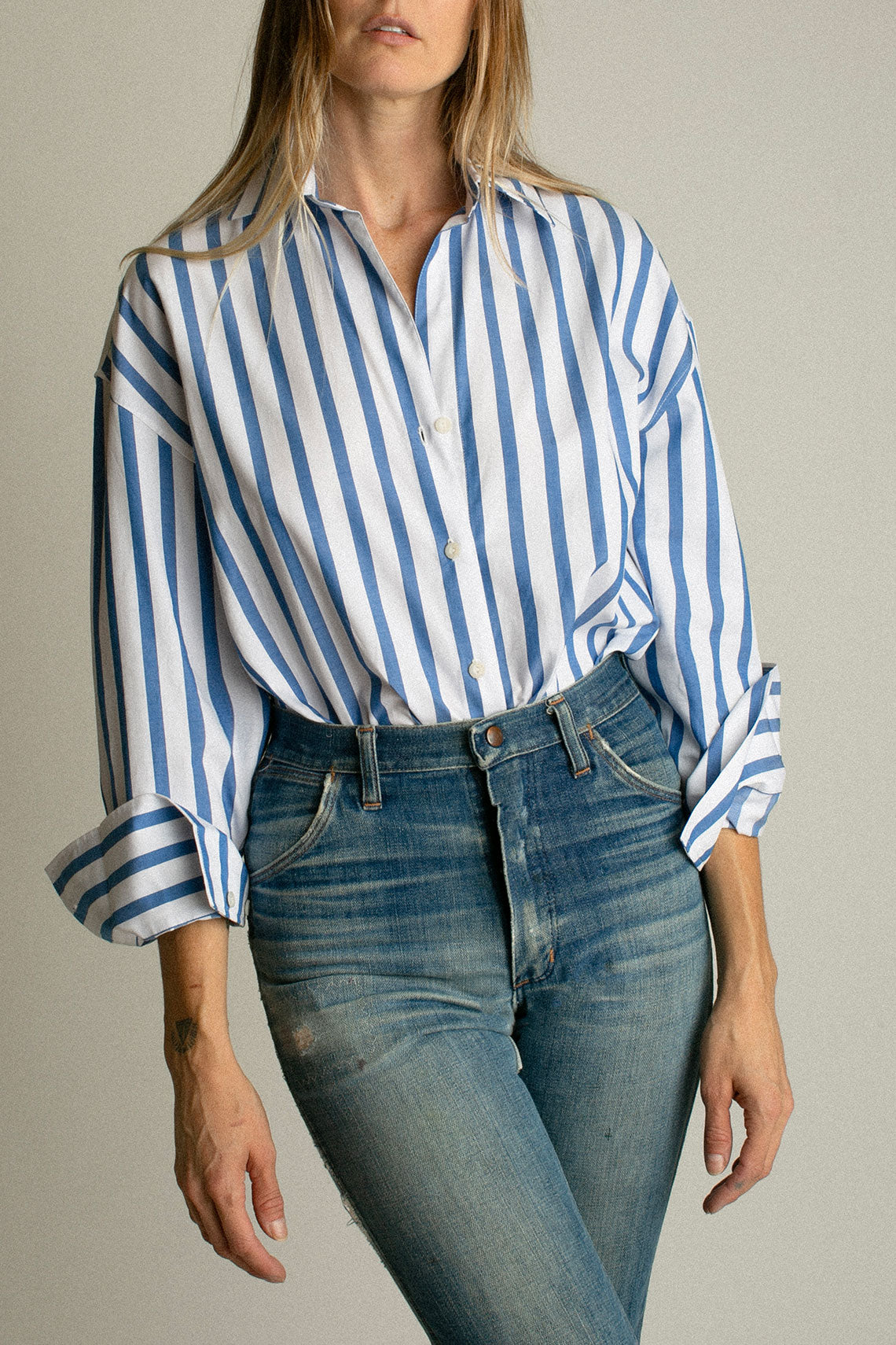 Big Stripes Midi Button Up