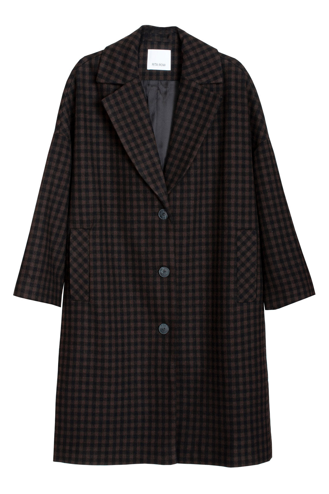 Brown Check Hyat Coat