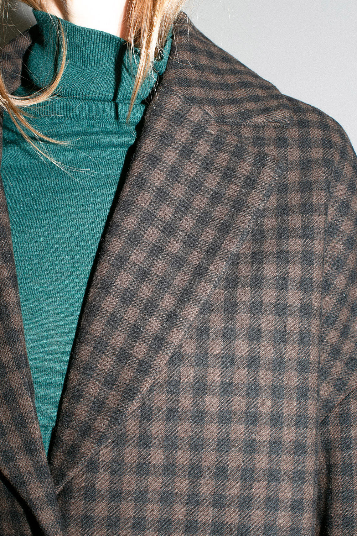 Brown Check Hyat Coat