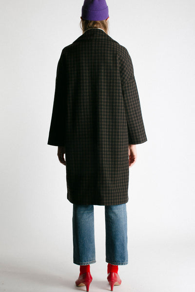 Brown Check Hyat Coat