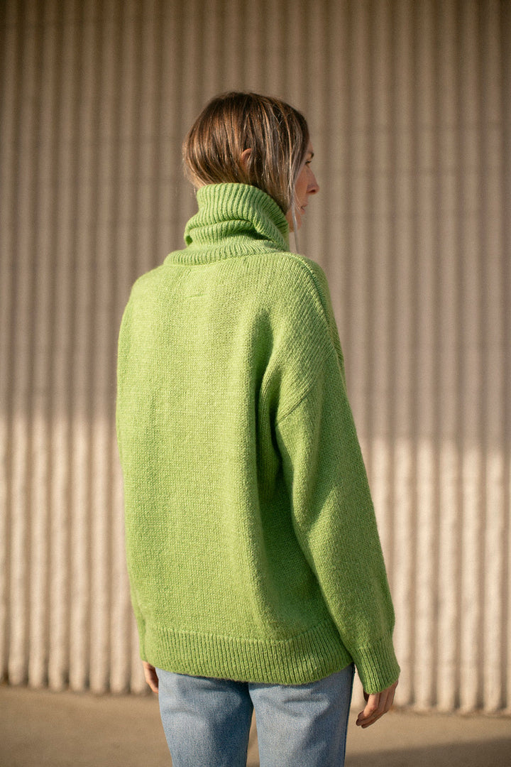 Graphpaper ニットポロ　グリーン Green Cashmere Cable Knit Jumper | Men's Jumpers | Brora Sale