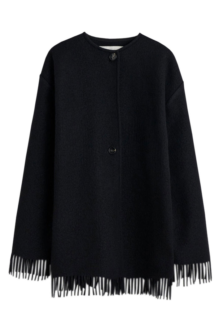 RodebjerBlackAgnesFringeJacket