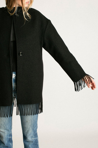 Black Agnes Fringe Jacket