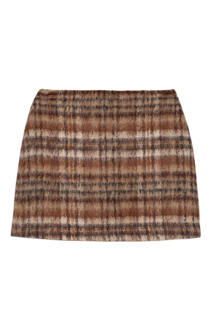 SALE 60% OFF - Rodebjer - Brown Check Seine Mini Skirt – BONA DRAG
