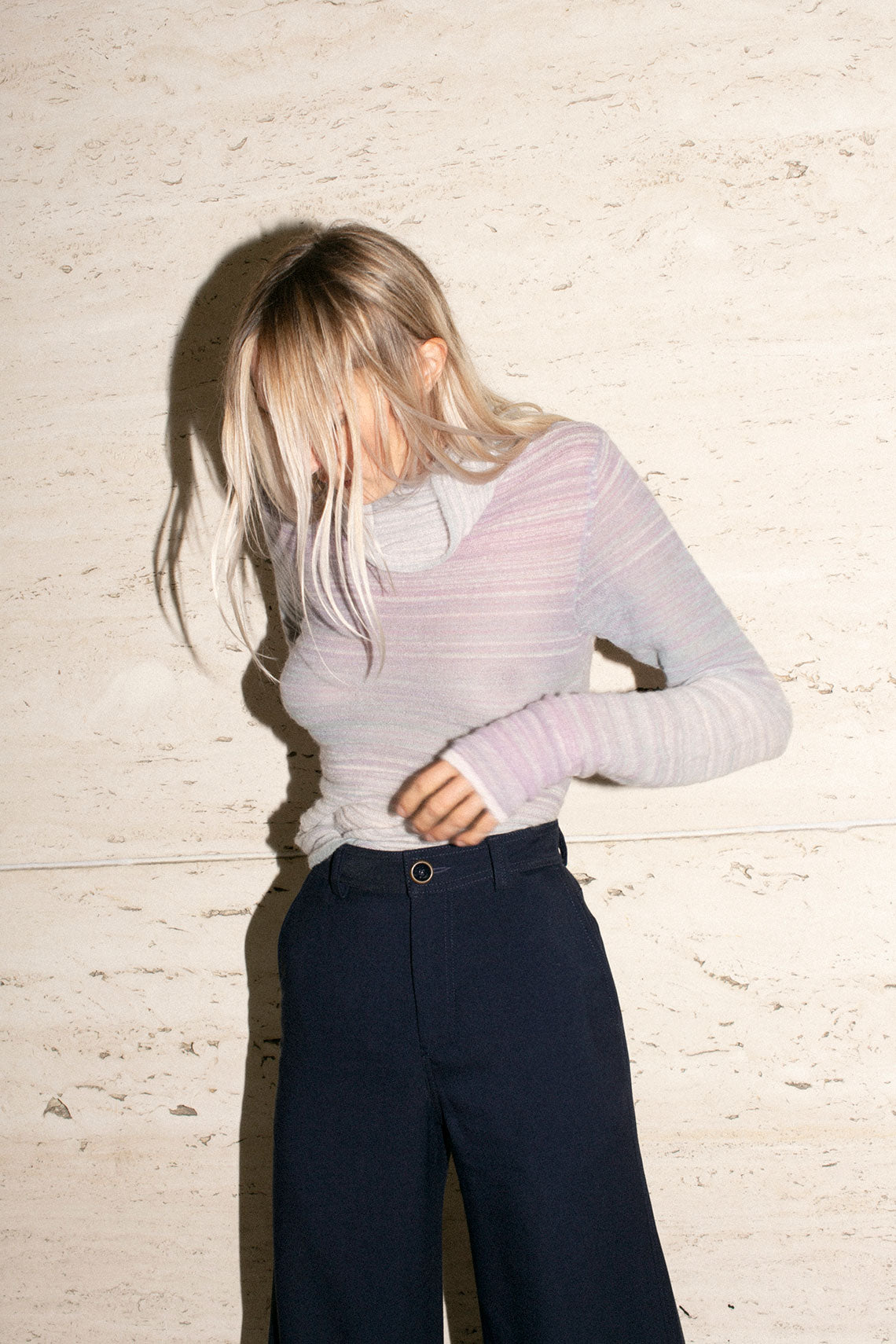 Lilac Swan Knit Top