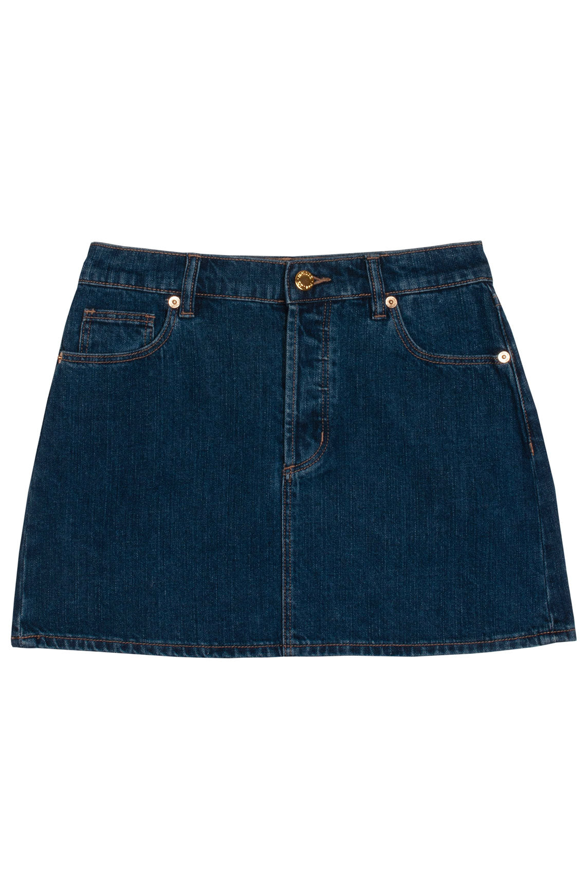 Pacific Blue Relaxed Mini Skirt
