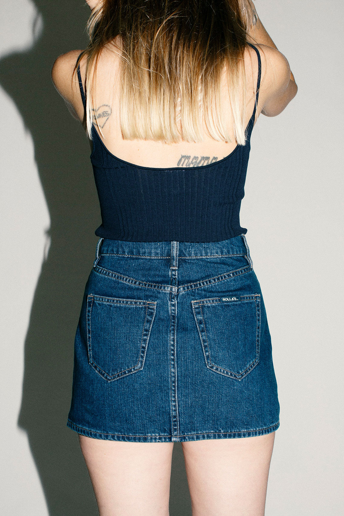 Pacific Blue Relaxed Mini Skirt