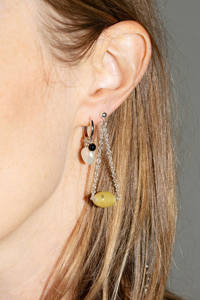 Black Agate Baba Earring