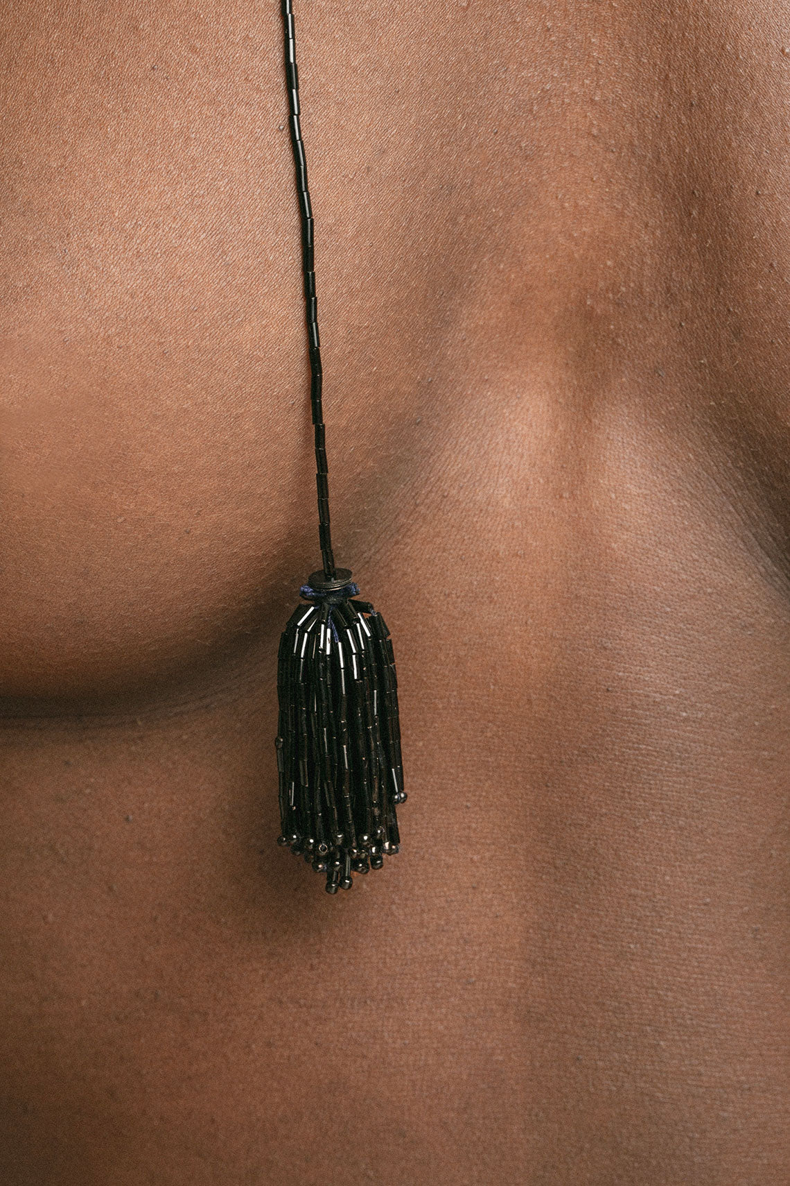 Black Mystic Tassel Necklace