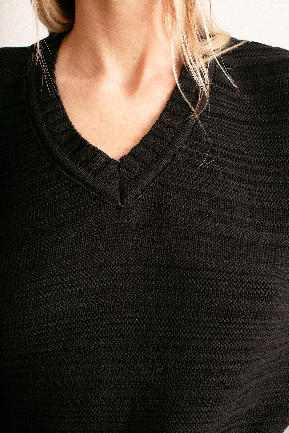 Black Oda V-neck Sweater