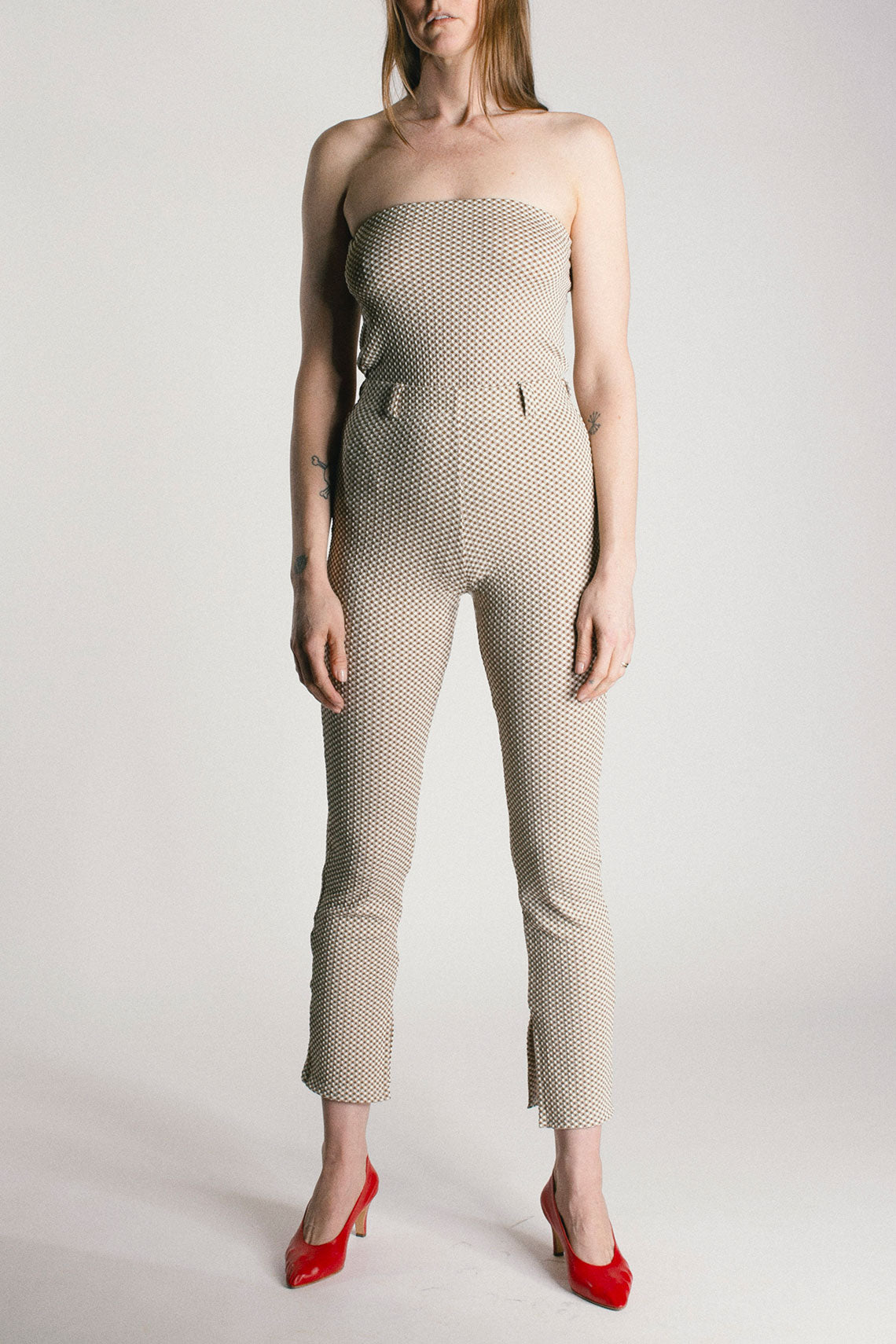Simone Wild - Brown Gingham Plit Pant – BONA DRAG