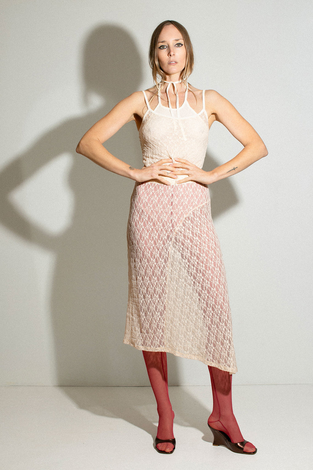chinese dress ladies Tuckernuck Light Blue Crochet Belclaire Dress Light Blue Crochet / M main image 1