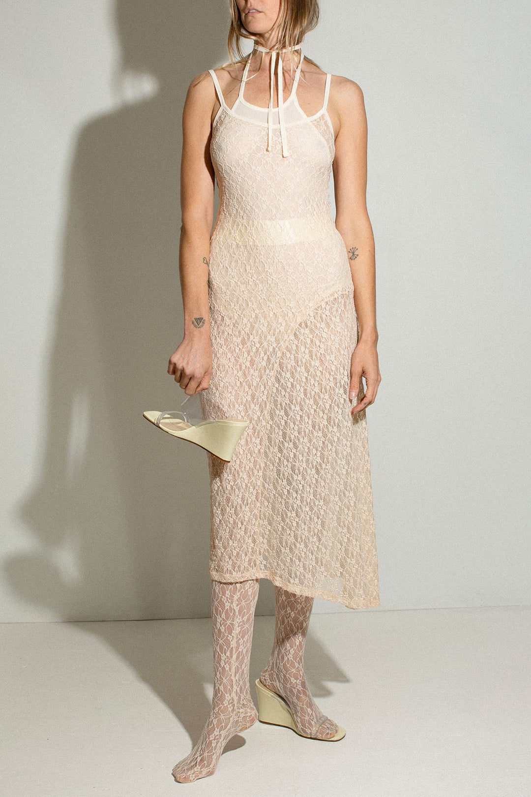 Simone Wild - Ivory Lace Camisole Dress – BONA DRAG