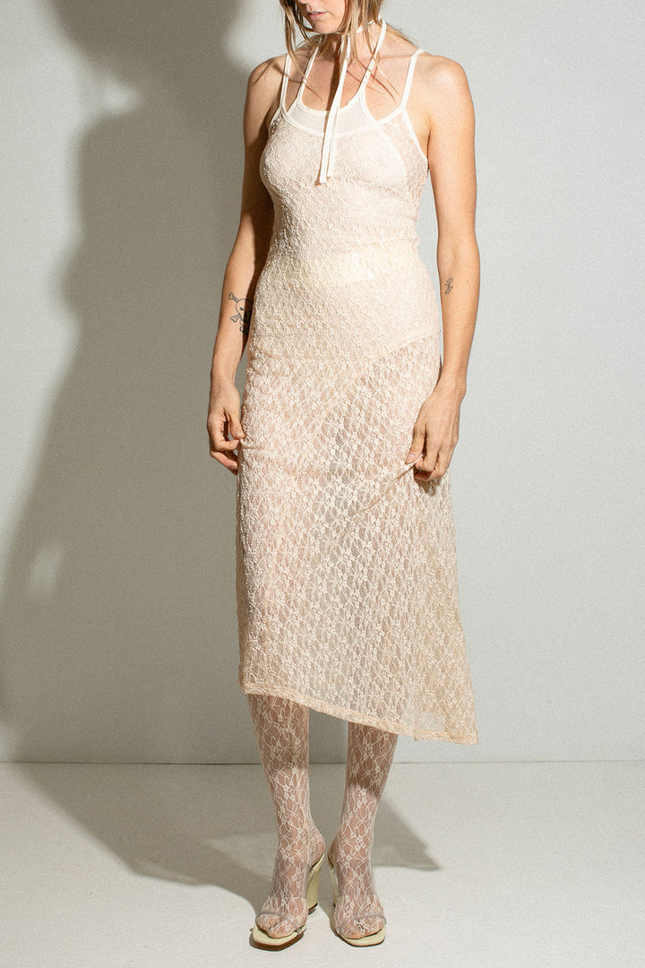Simone Wild - Ivory Lace Camisole Dress – BONA DRAG Simone Wild - Ivory Lace Camisole Dress – BONA DRAG