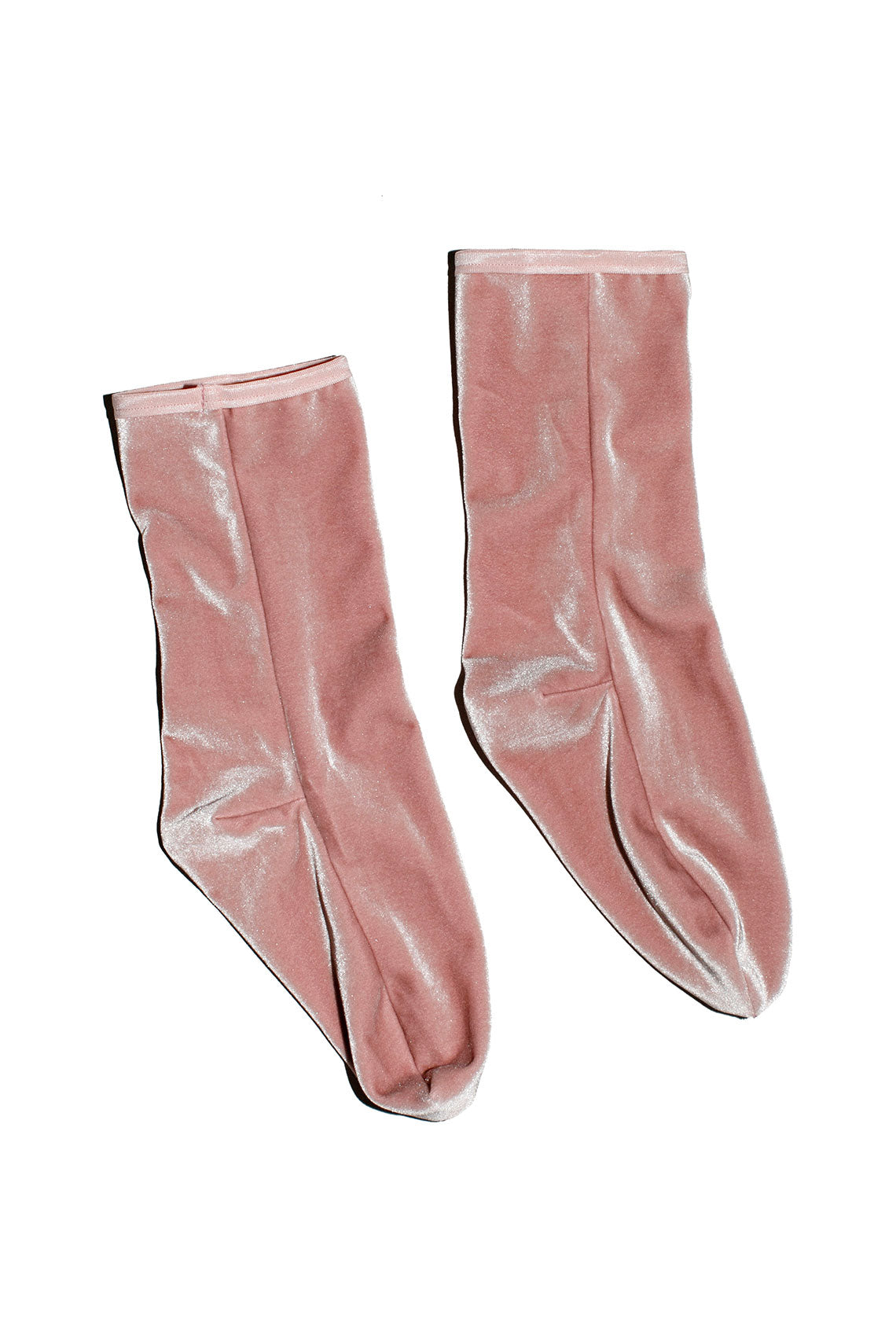 Light Pink Velvet Ankle Sock