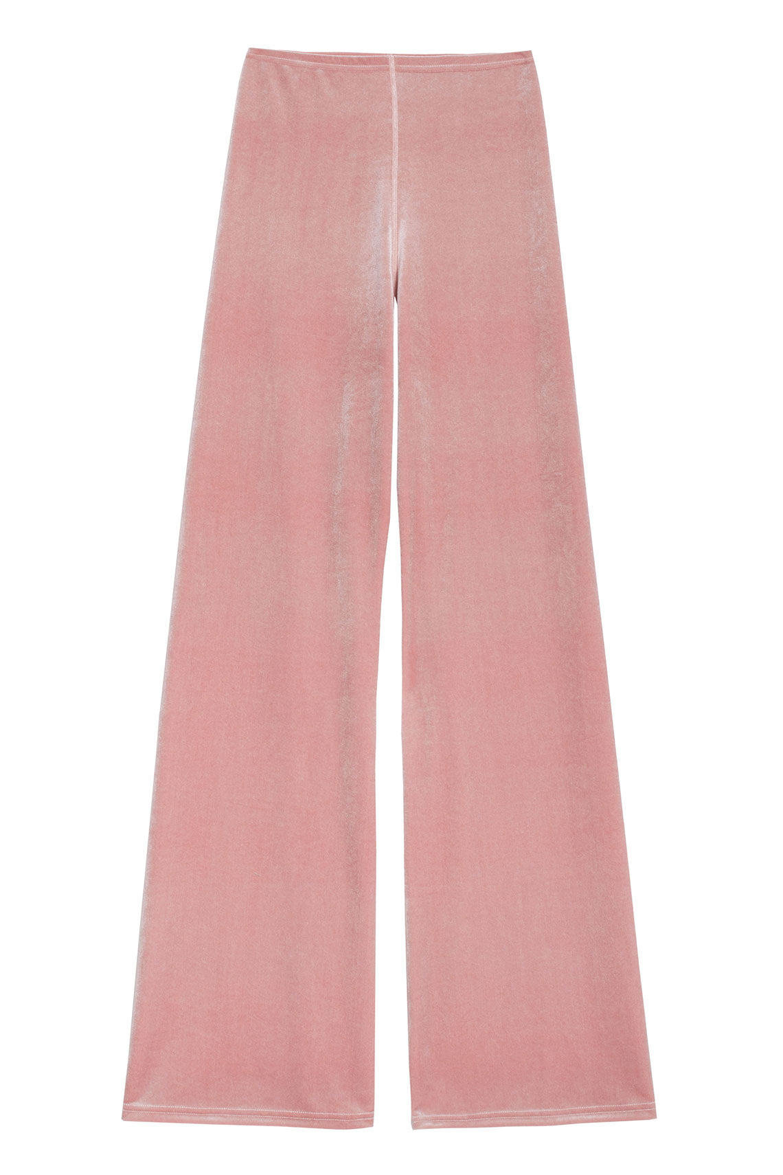 Light Pink Velvet Wide Leg Pant