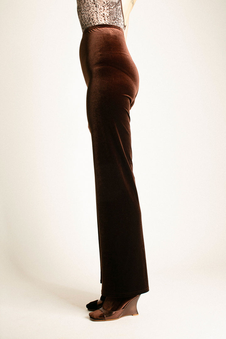 Simone Wild - Nut Velvet Wide Leg Pant – BONA DRAG