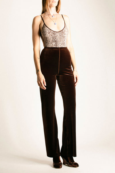 Nut Velvet Wide Leg Pant